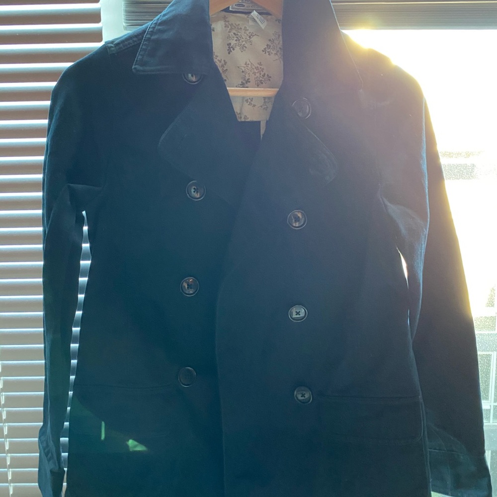 Classic Structured Cotton Peacoat XS